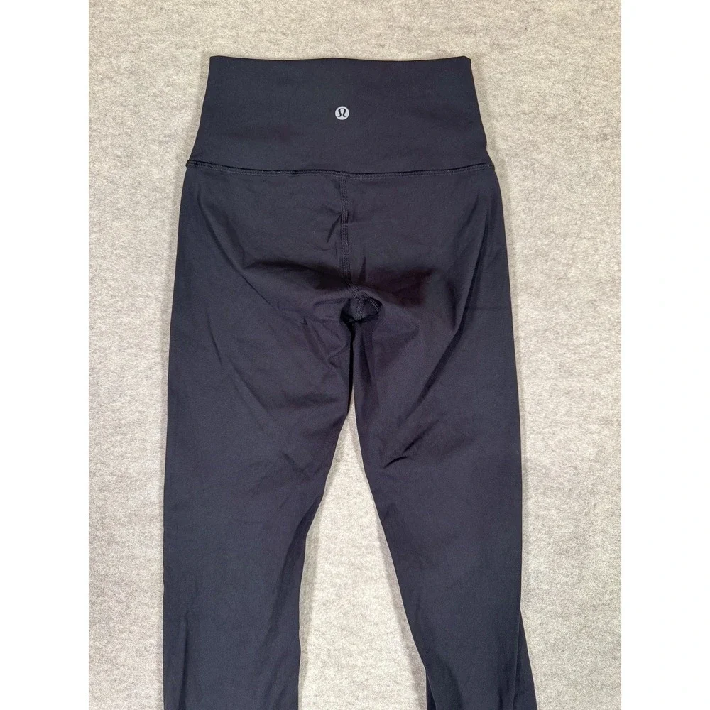 Lululemon Leggings‎ Womens 2 Black High Rise Cropped Yoga Athletic Gym Tight
